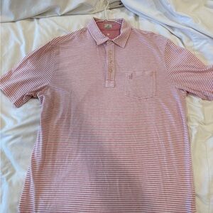 Johnnie-o Light Pink Polo Shirt with Classic Collar and Short Sleeves